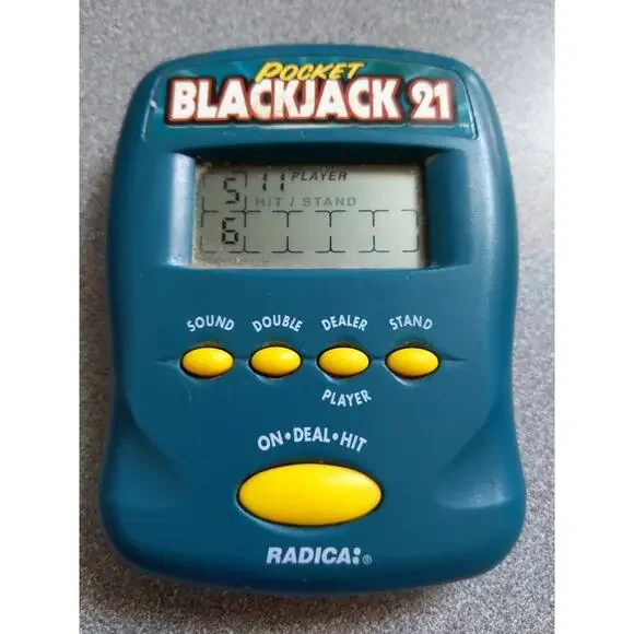 Radica‎ Pocket Blackjack 21 Casino Electronic Hand Held Game 1997