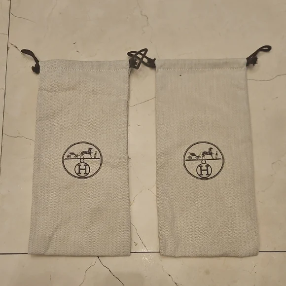 2 BRAND NEW AUTHENTIC HERMES DUST GARMENT BAG DUSTBAG 13.5
