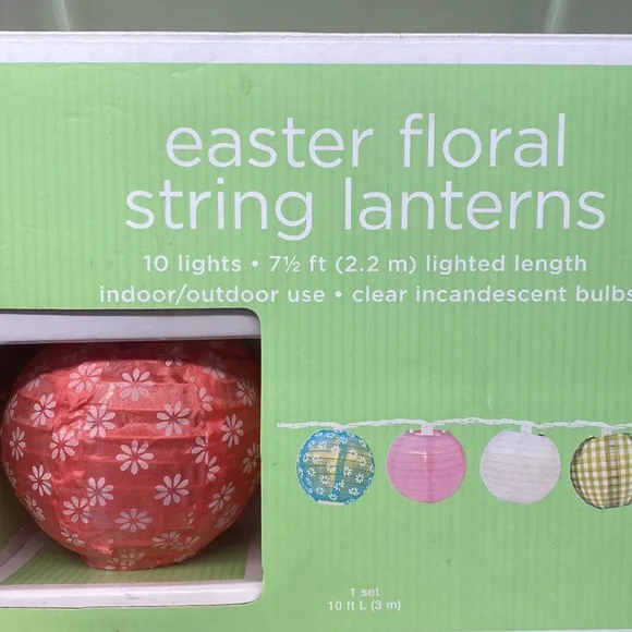 Easter Floral String Lanterns String Lights