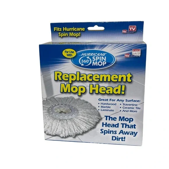 Hurricane 360 Spin‎ Mop Replacement Mop Head Hardwood Ceramic Tile Laminate