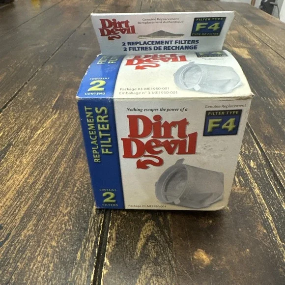 Genuine Parts Dirt Devil Filters Type F4 - Part #3ME1950001 - Qty 4 Filters