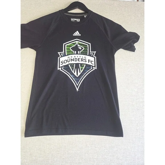 Adidas Seattle Sounders FC Climalite Soccer Training Shirt Small Black