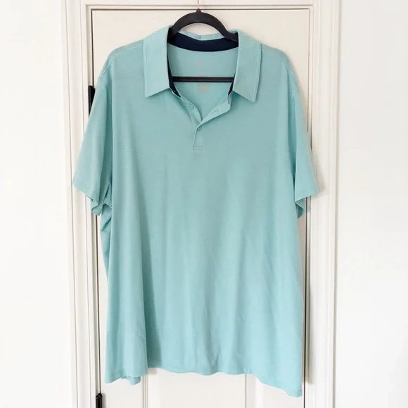 All in Motion XXL men's aqua blue polo