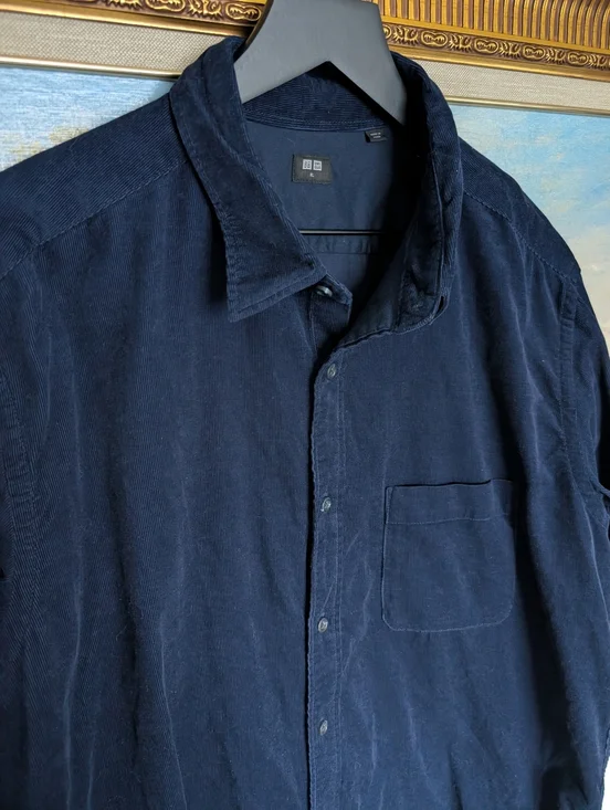 Uniqlo Dark Navy Corduroy Shirt XL