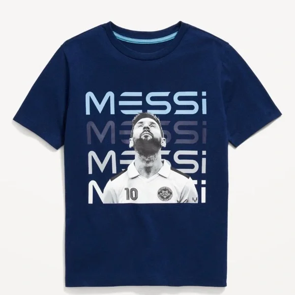 Messi Collection nwot never worn men’s small graphic tee T-shirt soccer blue new