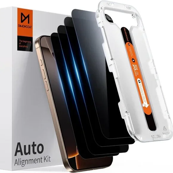 DIMONCOAT Privacy Screen Protectors Military Protection for iPhone 15 Pro Max