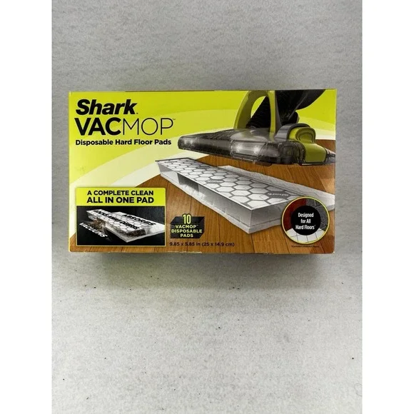 Shark VacMop Vac Mop Disposable Hard Floor Refill Pads 1 Box (10 Count)