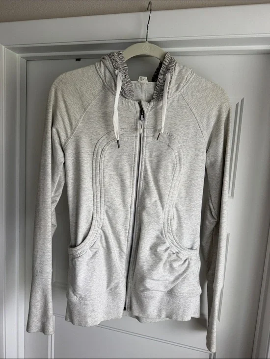 Lululemon Heather Gray Full-Zip Hooded Jacket
