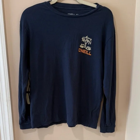O'Neill Dark Blue Long Sleeve Tee with Palm Design