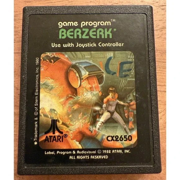 Berzerk (Atari 2600,‎ Atari, 1982) CX 2650 Cartridge Only