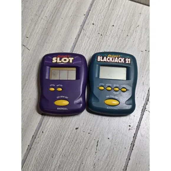 VTG 1997 Radica Pocket Slots Game & Radical Pocket Black Jack 21 Tested