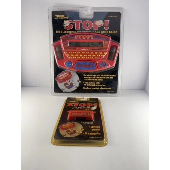 STOP! Hand-Held Electronic Game 1998 Tiger Vintage New Sealed W/ Expansion Card