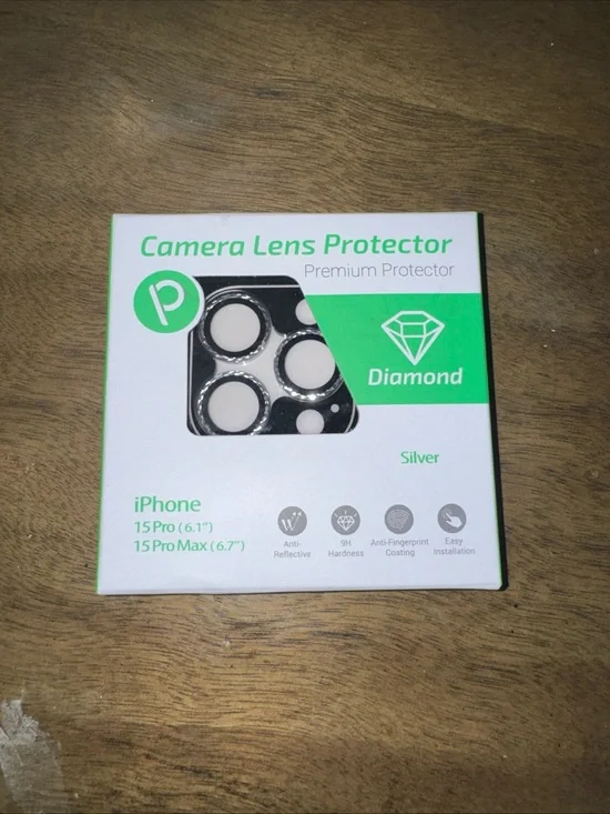 Loopy Cases iPhone 15 Pro Max Camera Lens Protector - New - Silver Nib