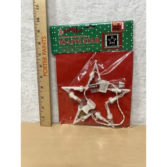 Dollar General Holiday Trim 10 Lite Star Window Light w/ Suction Cup New