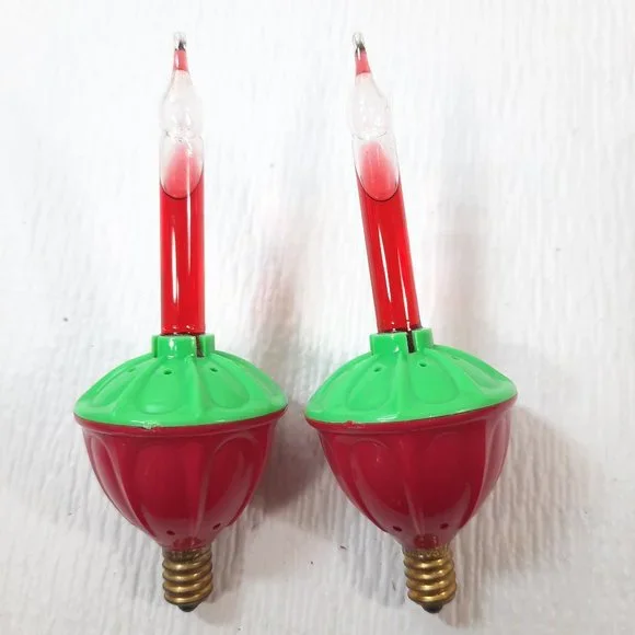 Vintage Bubble lights replacement‎ bulbs red green WORKS