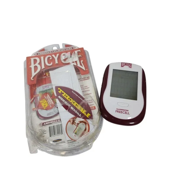 Bicycle Illuminated Freecell Handheld Electronic Game Red White