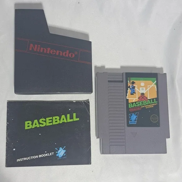 BASEBALL (Nintendo Entertainment‎ System, 1985) NES Game, Manual, Dust Sleeve