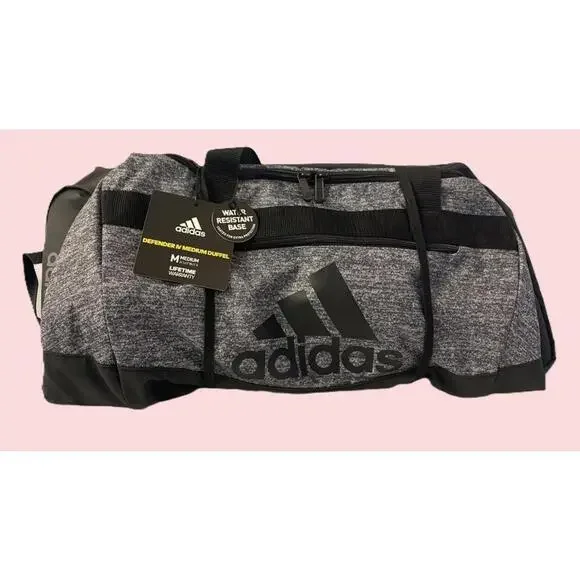 Adidas Defender IV Medium Duffel Bag Gray / Black NEW NWT