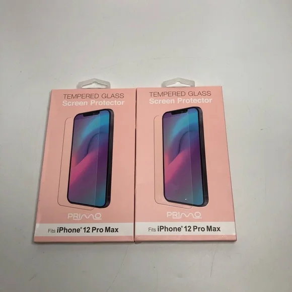Two Primo Tempered Glass Screen Protector for iPhone 12 Pro Max