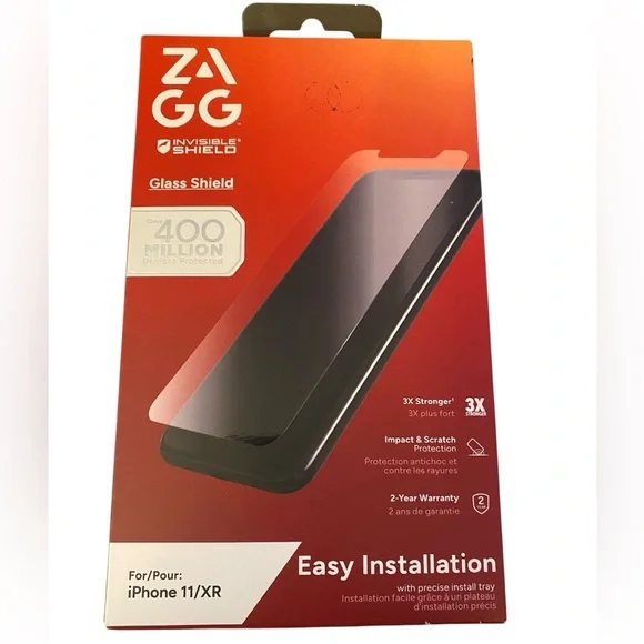 ZAGG~Invisible Shield Glass Shield for iPhone 11/XR - Black New