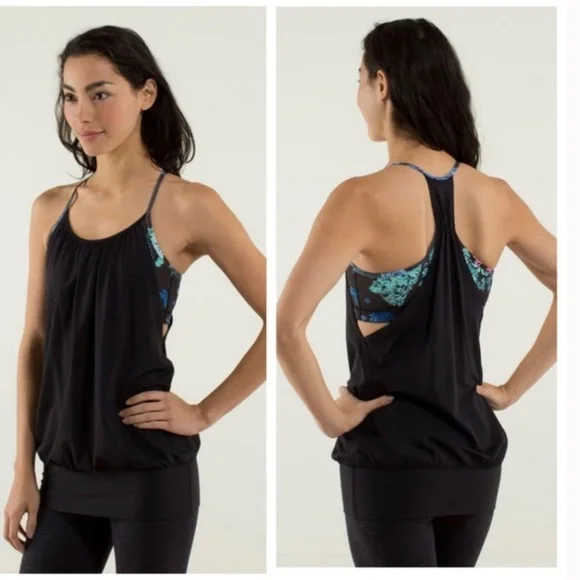 Lululemon No Limits 2 in 1 Racer Back Sports Bra Top EUC 6