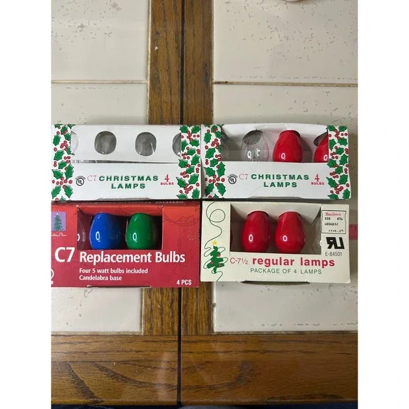 Vintage C7 Christmas‎ Replacement Light Bulbs Candelabra Base Indoor Outdoor
