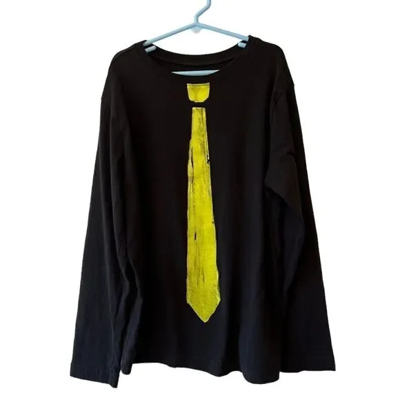 Crazy 8 kids black size large (10/12) tie shirt.