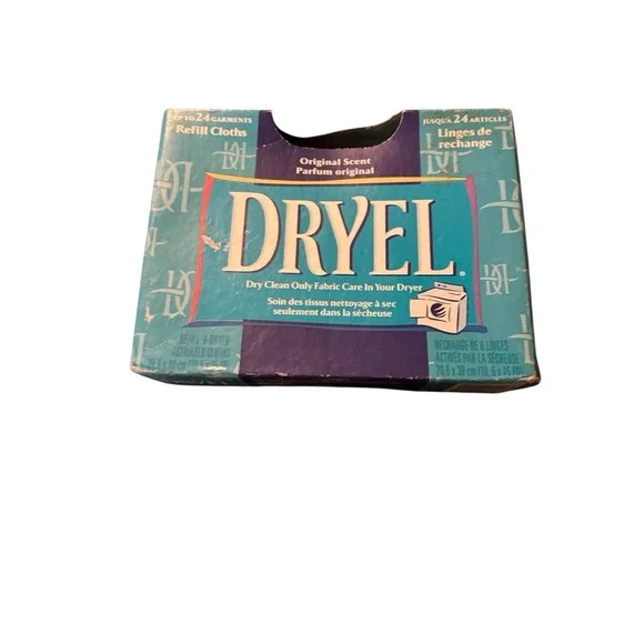Dryel Dry Cleaning Original Refill Cloths 6‎ Sealed Packages 24 garment 2001