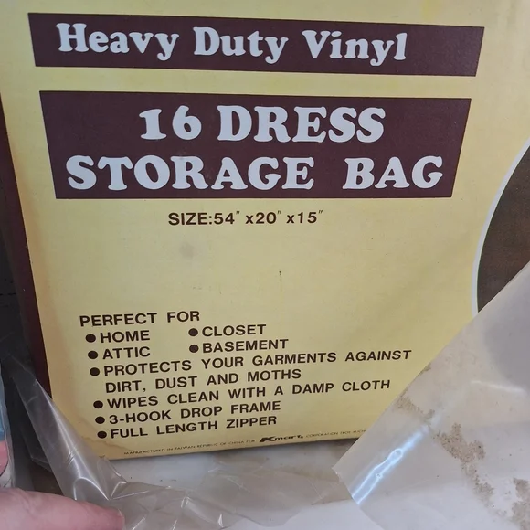 vintage quilted hanging garment storage bag, New In Package