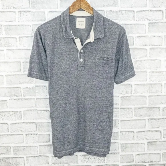 Billy Reid Blue Soft Jersey Knit Cotton Polo XXL