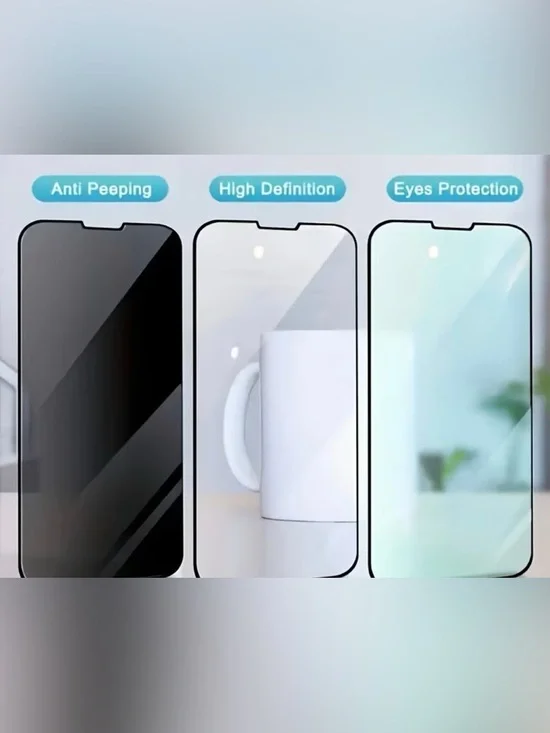 2 PS Privacy & HD Tempered Glass Screen Protector for IPhone 12 Pro Max