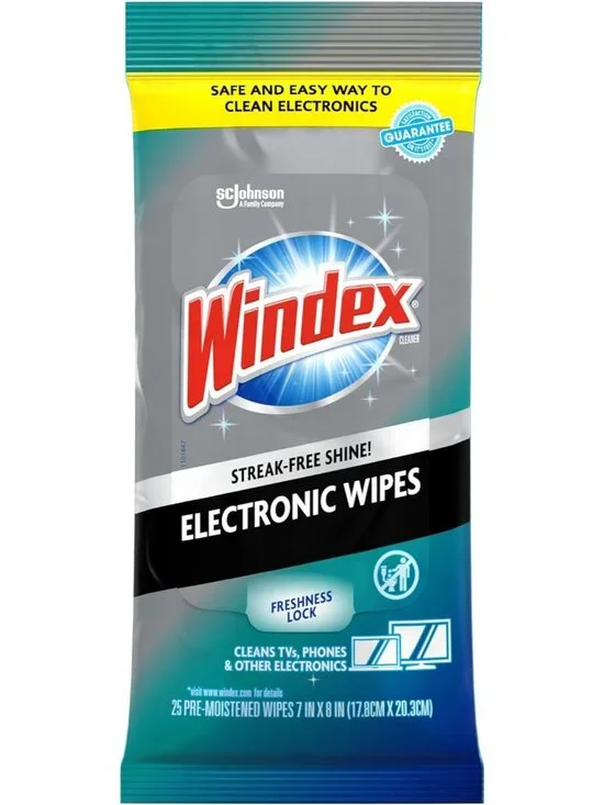 Travel-Friendly Windex Screen Wipes – 25 Pre-Moistened for On-the-Go Cleaning