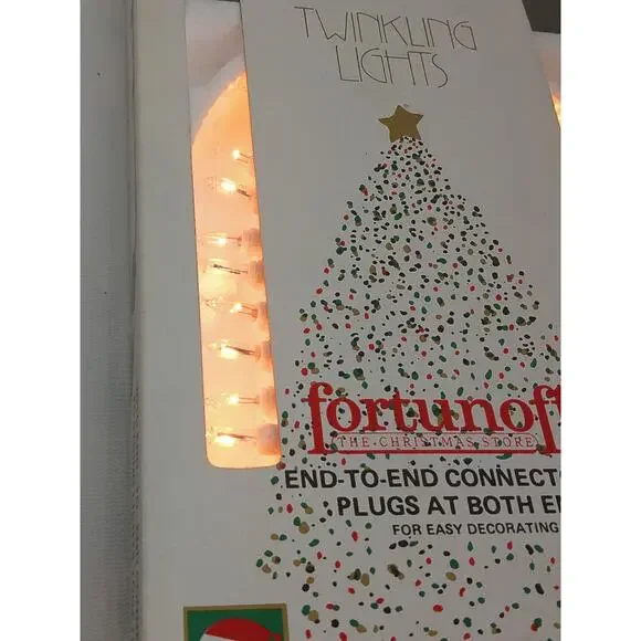 Vtg Fortunoff Kurt Adler Christmas Tree Lights 50 Twinkling End-to-End Plugs