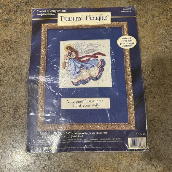Vintage Dimensions Cross Stitch Kit Angels Light Your Way #72430 New Sealed 1997