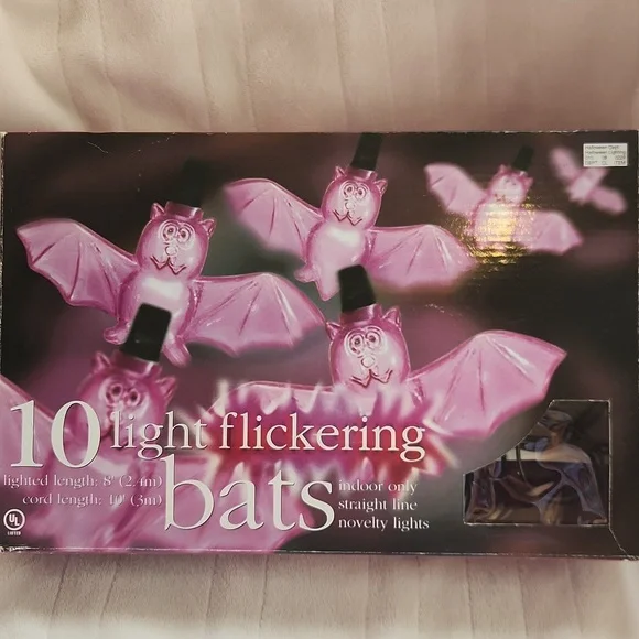 Vintage, Target,New Halloween Cute Spooky, Flickering 10 Bat Lights