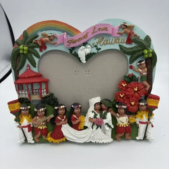 MTA Hawaii 3D Picture‎ Photo Frame Wedding Forever Love Native People Bride F1