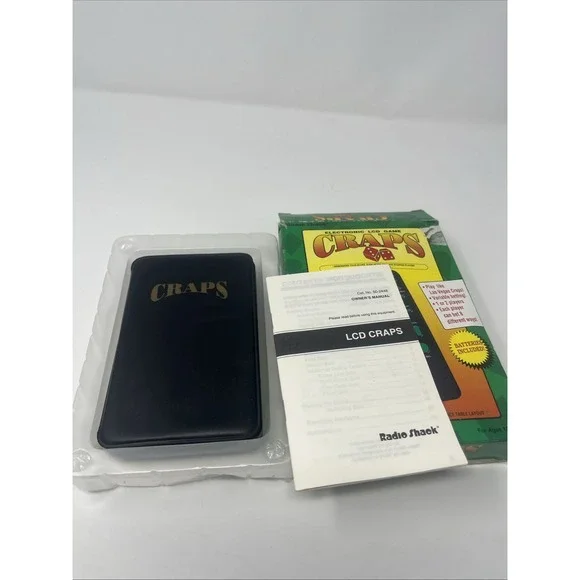 Vtg RADIO‎ SHACK Handheld Electronic Craps Game Tested In Box,Instruction 1996