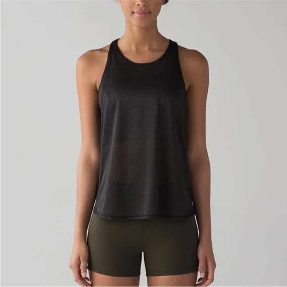 Lululemon Pushing Limits Tank Top In Black Size 6