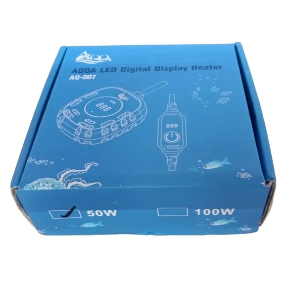 AQQA 50W LED Display Aquarium Heater Fish Tank 50W for up to‎ 20 Gallon AQ-007
