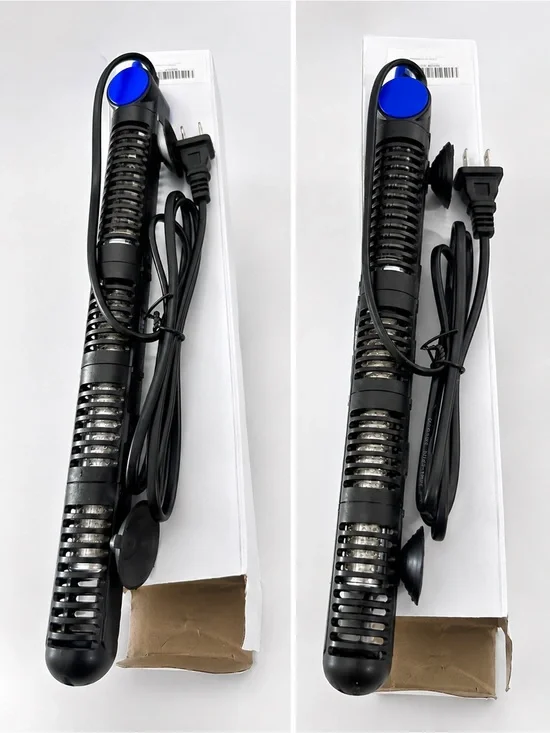 Submersible Aquarium Heater with Thermostat Dial - Black and Blue