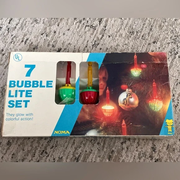 Festive Bubble Light Set - Red, Green, Yellow