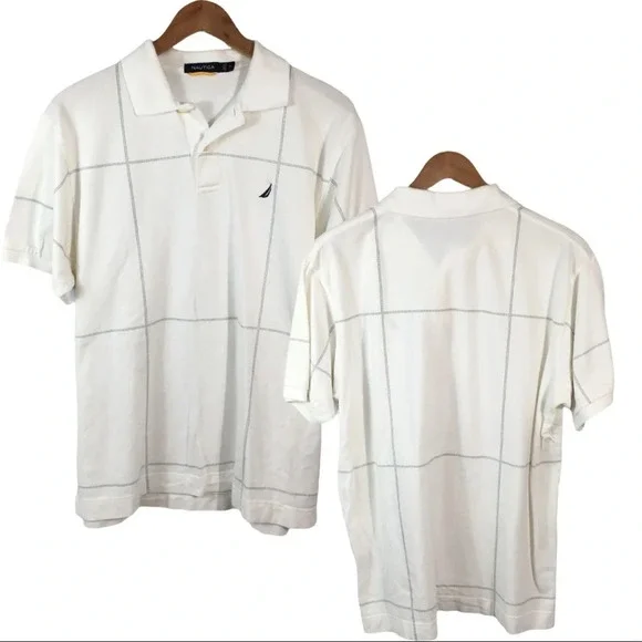 PO403 Nautica Designer Preppy Beach Polo Shirt M