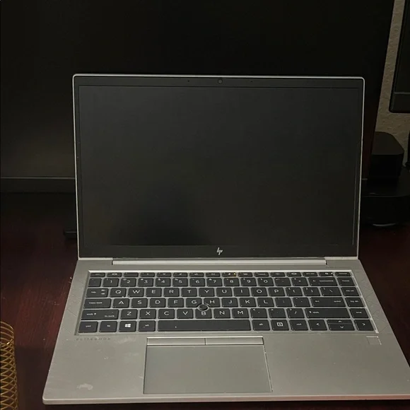 HP Gray Laptop with Black Keyboard