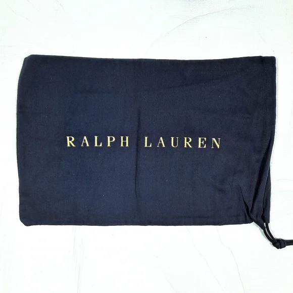 Ralph Lauren Navy Blue Dust Cover Cotton Drawstring Pouch Bag