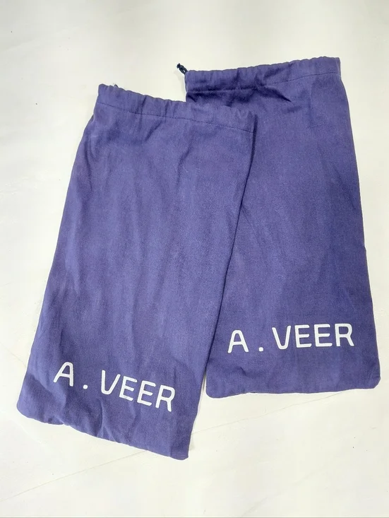 A. Veer Purple Dust Cover Drawstring Pouch Bags