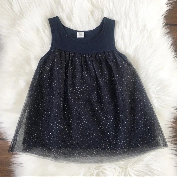 EUC BabyGap Sparkly Cotton/Tulle Top