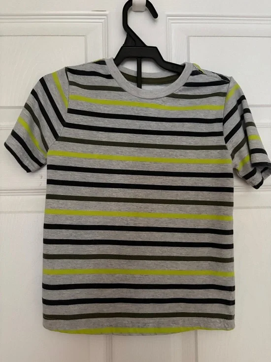 Garanimals Grey Tee with Black and Yellow Stripes