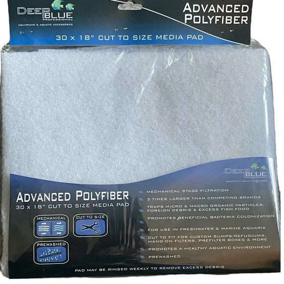 Deep Blue Professional Polyfiber Filter Plain Media Pad 30 X 18 inch ADB41001