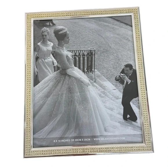Milano 8x10 Silver Picture Frame Rhinestone Home Decor