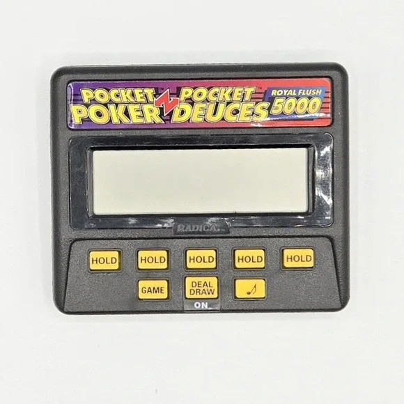 Radica Pocket Poker Deuces Royal Flush 5000 Game Model 1314 Electronic Tested